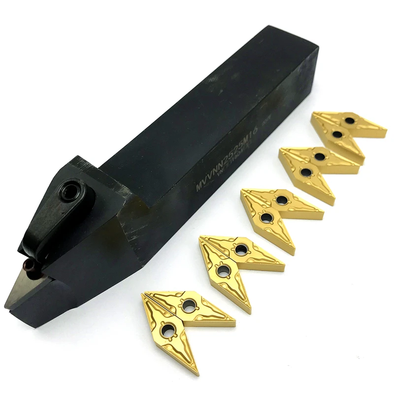 MVVNN1616K16 MVVNN2020K16 MVVNN2525M16 External Lathe Tool Holder Applicable To Carbide Insert VNMG CNC Lathe Cutting Tool