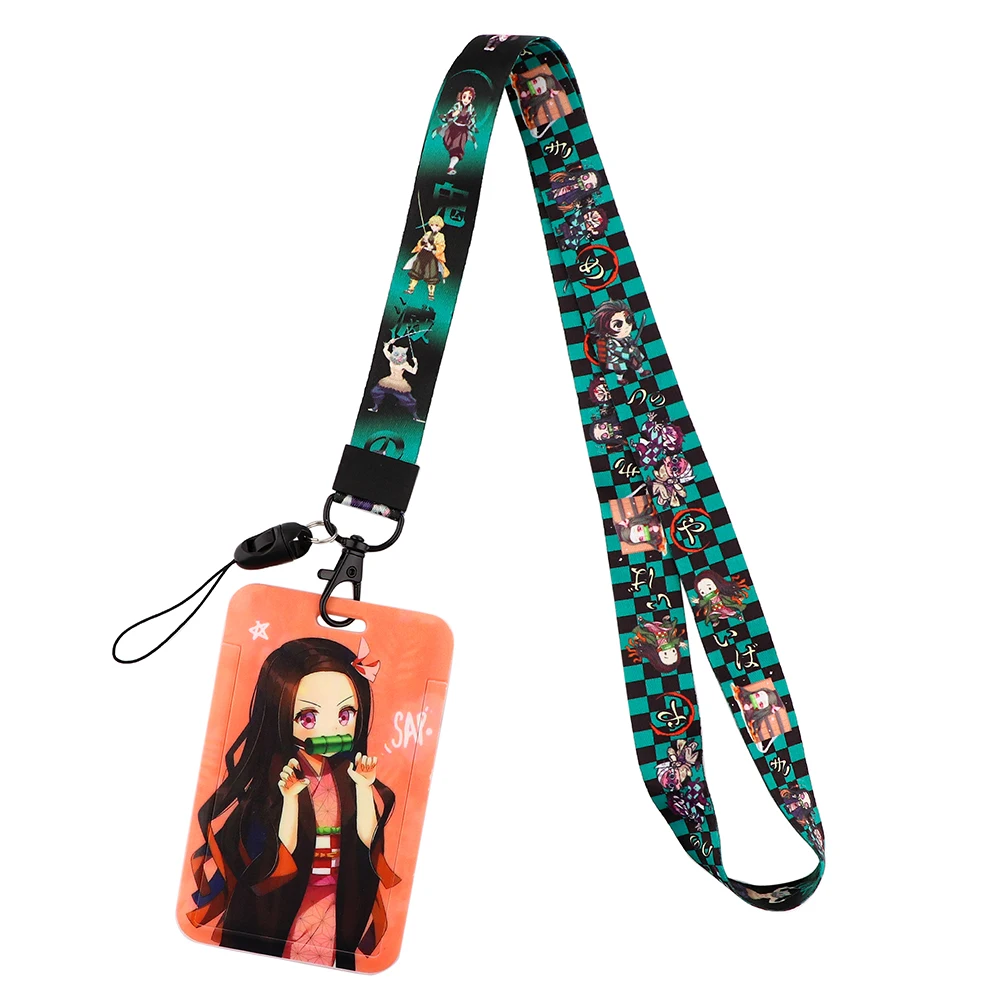 Flyingbee-キー、ネックストラップ、カードホルダー、idカード、ハングロープ、キーリング、ギフト、x2176用のアニメストラップ