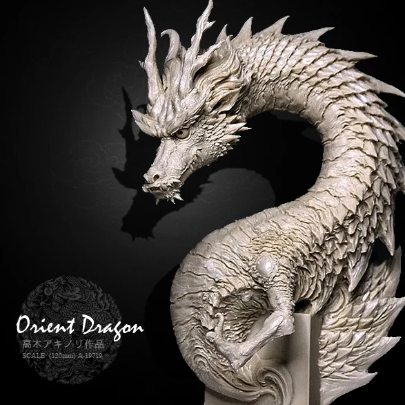 

Resin Model National Day Dragon Half Body Resin Model (12CM) Colorless A-19719