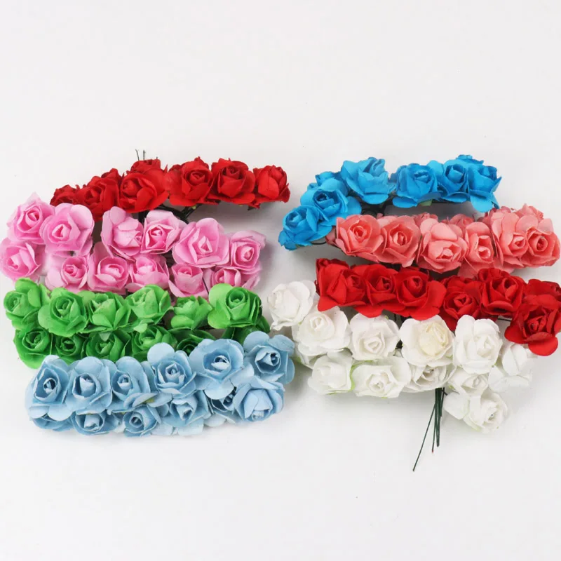 Fake Mini Foam Roses Artificial Wedding Flowers Diy Flower Decoration New Year Valentines day Gift Rosas Artificiales Rose