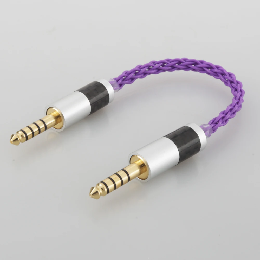 

Audiocrast HIFI 4.4mm Balanced Male to 4.4mm Balanced Male Single Coppe Silver Plated Audio Adapter Cable 4.4mm to 4.4mm