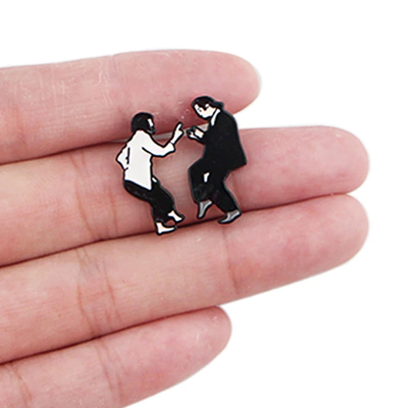 DZ958 Classic Movie Pulp Fiction Earring for women Stainless steel Earring Enamel Art Stud Earrings Gifts Girl