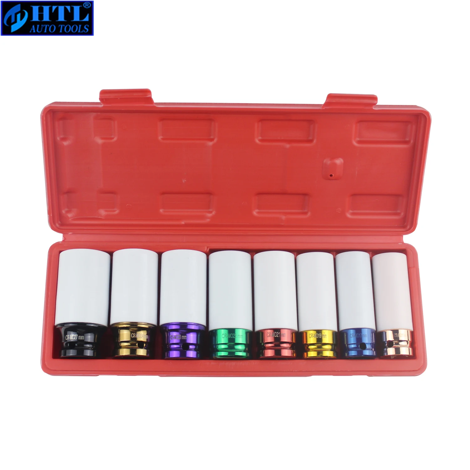 

8pcs Thin Wall Alloy Wheel Nut Socket Master Kit 1/2 Drive 15mm 17mm 19mm 21mm 22mm 24MM 27MM 1/2" Dr.