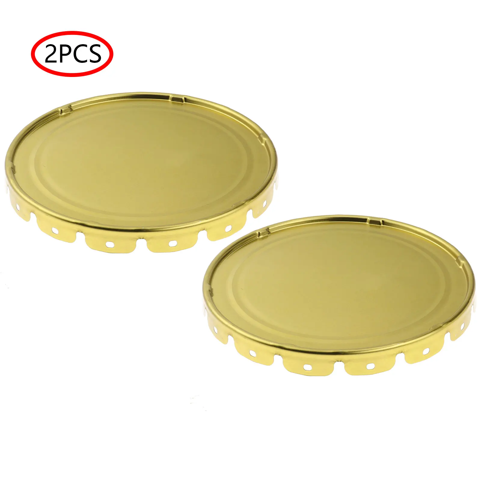 

2Pcs Tinplate Barrel Lids Chemical Liquid Bucket Covers Snap On Metal Storage Caps Anti Corrosion Pail Lid Cover with Pour Spout