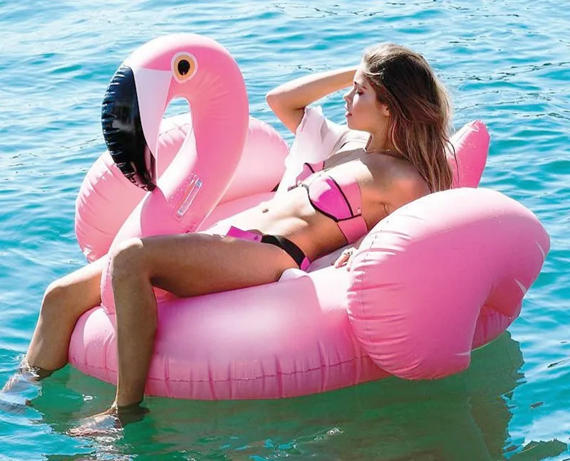 Aufblasbare Flamingo Schwimmen float Pool Float Rosa Fahrt-Auf Schwimmen Ring Erwachsene Kinder Wasser Urlaub Partei Spielzeug Piscina