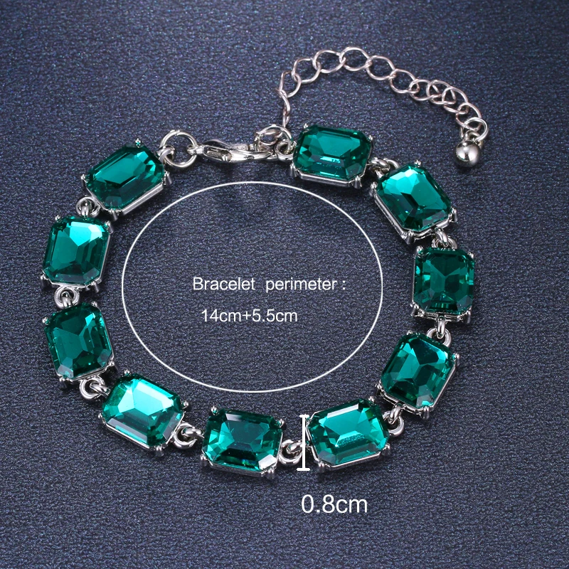 EMMAYA Fascinating Jewelry For Women Mysterious Green Color Cubic Stone Bracelet In Fahsion Party Dress-up First Choice