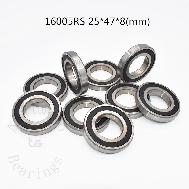 

16005RS 25*47*8(mm) 1Piece bearing free shipping bearing 16005 16005RS rubber sealing type chrome steel deep groove bearing