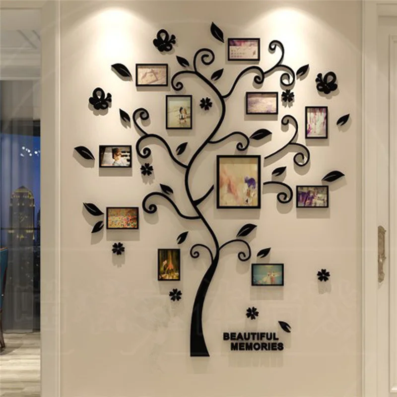 Photo Tree Sticker Home Decor Photo Frame Tree Wall Stickers For Kids Room decoration Acrylic Wallpaper