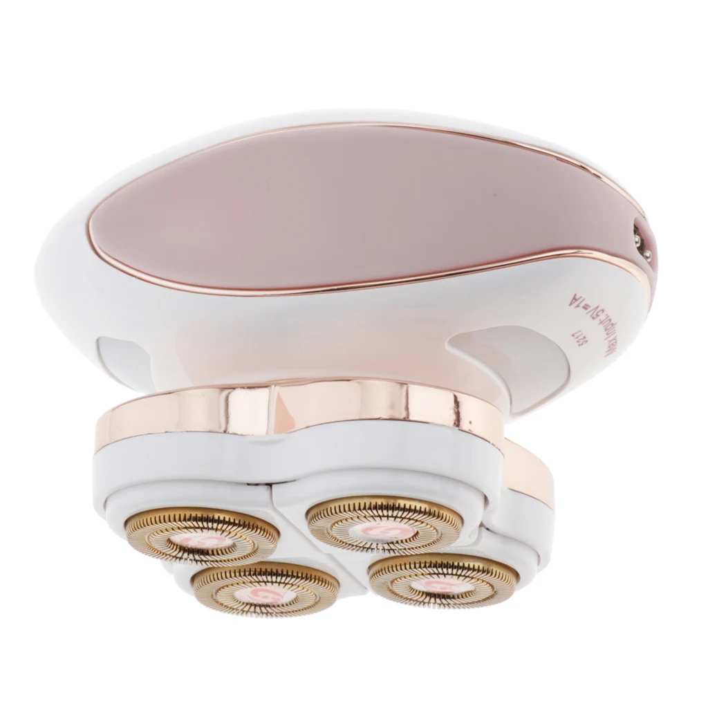 Женская электробритва с четырьмя головками, триммер для волос на лице, ногах и теле, Водонепроницаемый Эпилятор, для удаления волос, европейская вилка