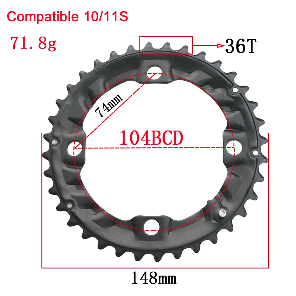 64BCD 104BCD MTB Bicycle Chainring Double Chainwheel 22T 24T 26T 28T 36T 38T Sprockets Mountain Bike Crankset Tooth plate Parts