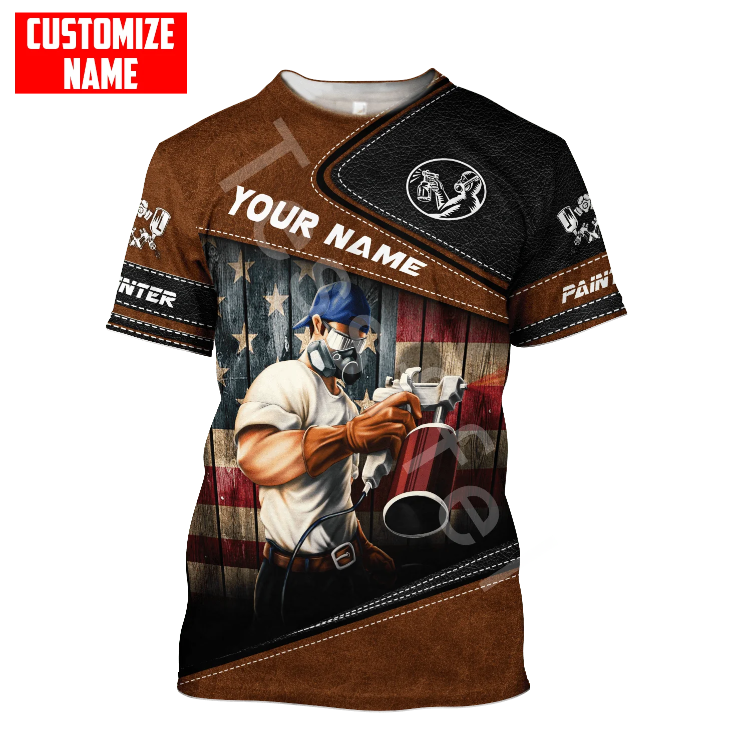 Tessffel Painter Worker 3D Printed 2022 New Fashion Summer Harajuku T-shirt Unisex Top O-Neck Short Sleeve Drop Shipping P29