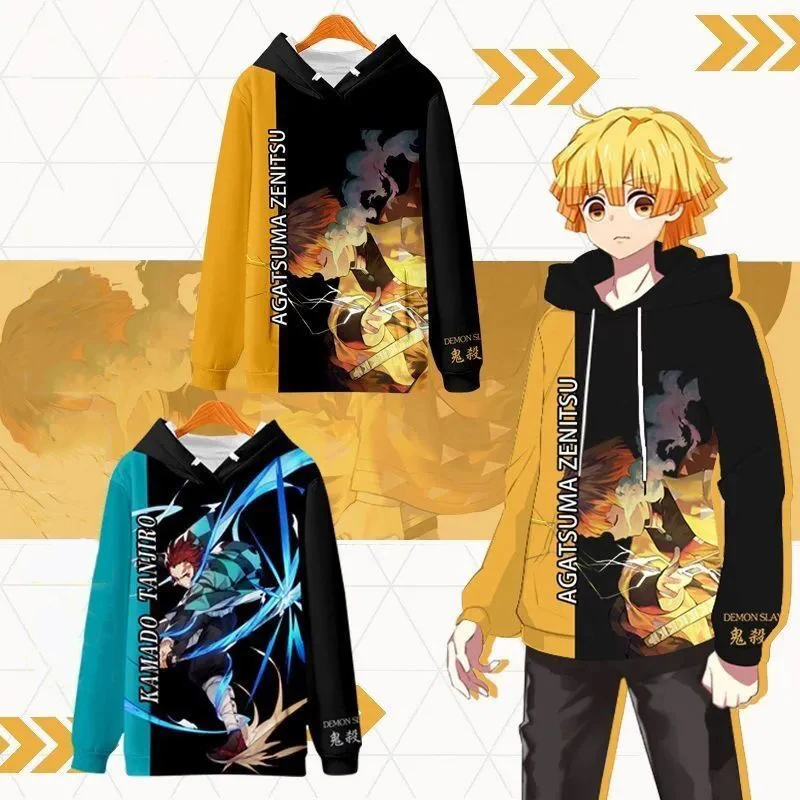 Anime Sweatshirt Demon Slayer Hoodie Men Coat Women Winter Warm Sweater Loose Casual Pullovers COS couple Oversized jacket