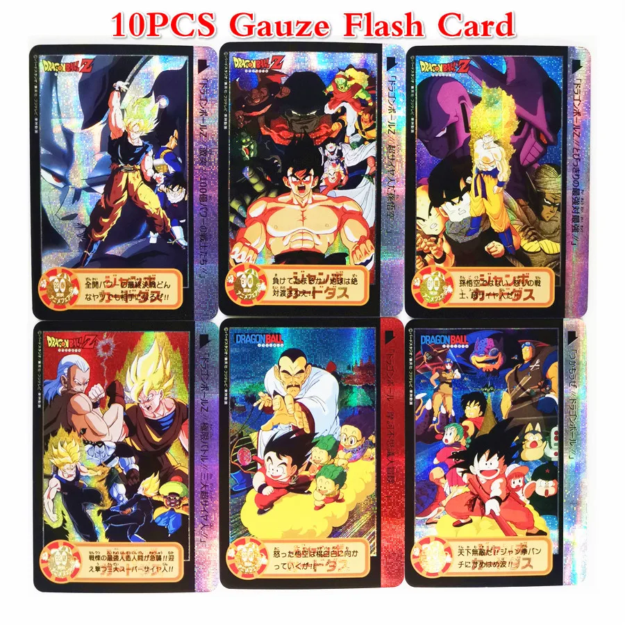 10pcs/set Super Saiyan Dragon Ball Z Theater Version Heroes Battle Card Ultra Instinct Goku Vegeta Game Collection Cards