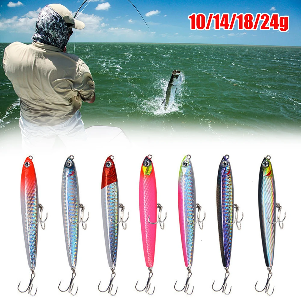 

2021 New Pencil Sinking Fishing Lure 10-24g Bass Fishing Tackle Lures Hard Bait Lifelike Minnow Lure For Freshwater Saltwater