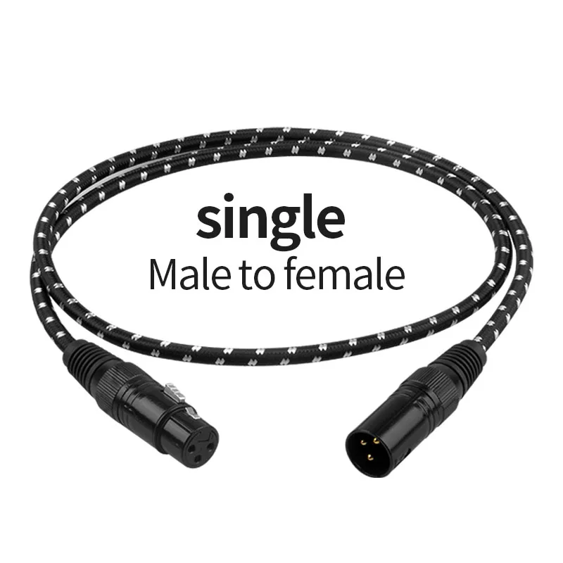 TODN HIFI XLr audiokabel stereo hoge zuiverheid 6N OFC vergulde XLr plug mannelijk naar vrouwelijk voor microfoonmixer