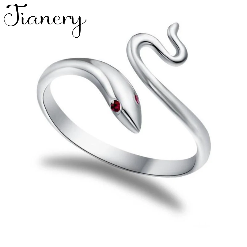 New Trendy Personality Punk Snake Rings For Women Lady Resizable Size Rings Party Jewelry Charm Gifts 2021