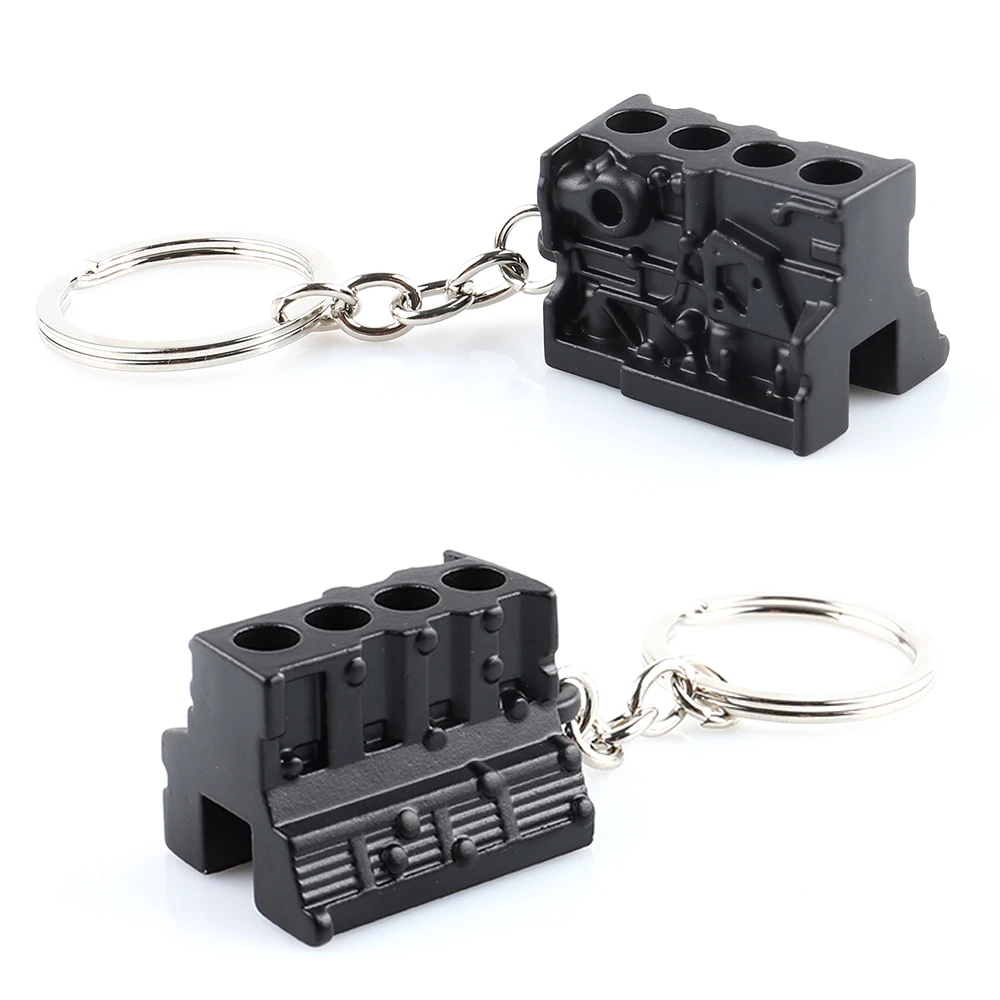 Zinc Alloy Metal Engine Cylinder Block Keychain Four-cylinder Engine Body JDM Keyring For Honda BMW