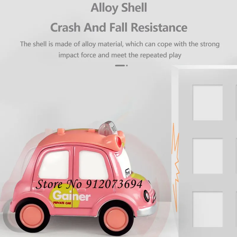 ساعة حثية تفاعلية نسخة Q حافلة 1:64 سبيكة عرض الجسم توقيت 360 درجة ° ألعاب أطفال للتفاعل بين الوالدين والطفل #3