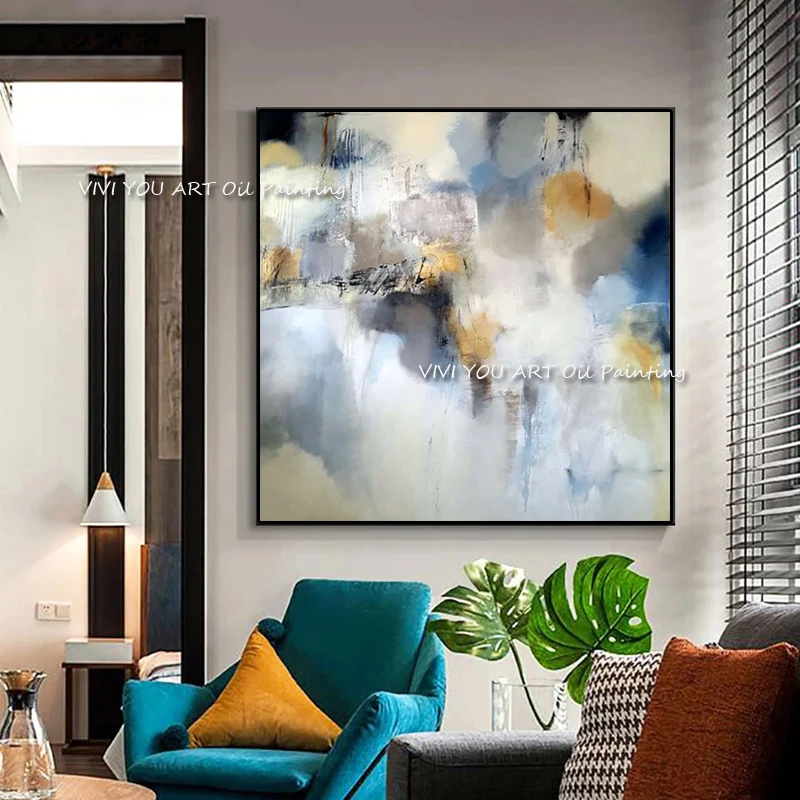 The Hot Sales Shadow Handmade Abstract Art Oil Painting On Canvas Paintings For Home Office Decoration No Framed Corridor Graph