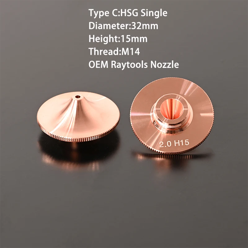 OEM D32 H15 M14 Cắt Laser Vòi Phun Cho Raytools BT240S BM109 BM114S BM111 BM115 BM116 Thi HSG Tốc Độ Cao