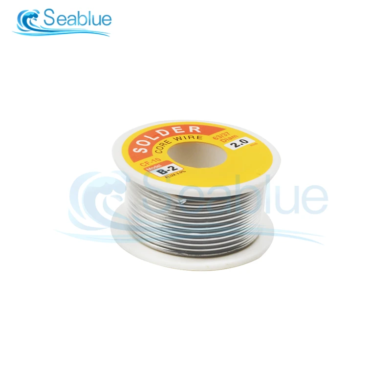 NEW 100g 0.5/0.6/0.8/1/1.2/1.5/2mm 63/37 FLUX 2.0% 45FT Tin Lead Tin Wire Melt Rosin Core Solder Soldering Wire Roll No-clean