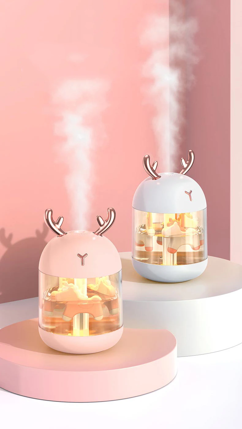 Humidificateur portable, mini humidificateur rechargeable par USB pour chambre et bureau, vert 800 ml | Leroy Merlin