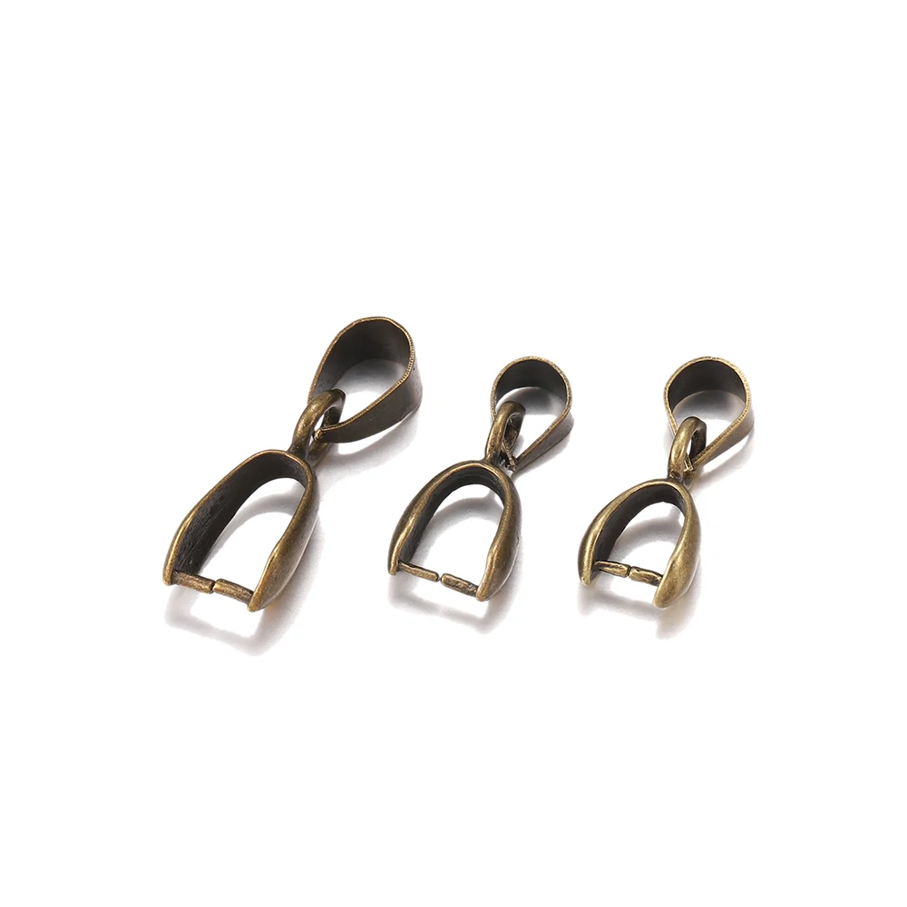 20pcs/lot 6 Colors Copper Pendant Clip Clasp Melon Seeds Buckle Pendant Connectors Charm Bail Beads Jewelry Making Necklace