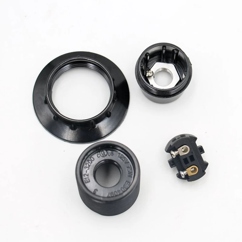 E12 Bakelite Bulb Lamp Holder Classic Incandescent Light Candelabra Base Threaded Socket