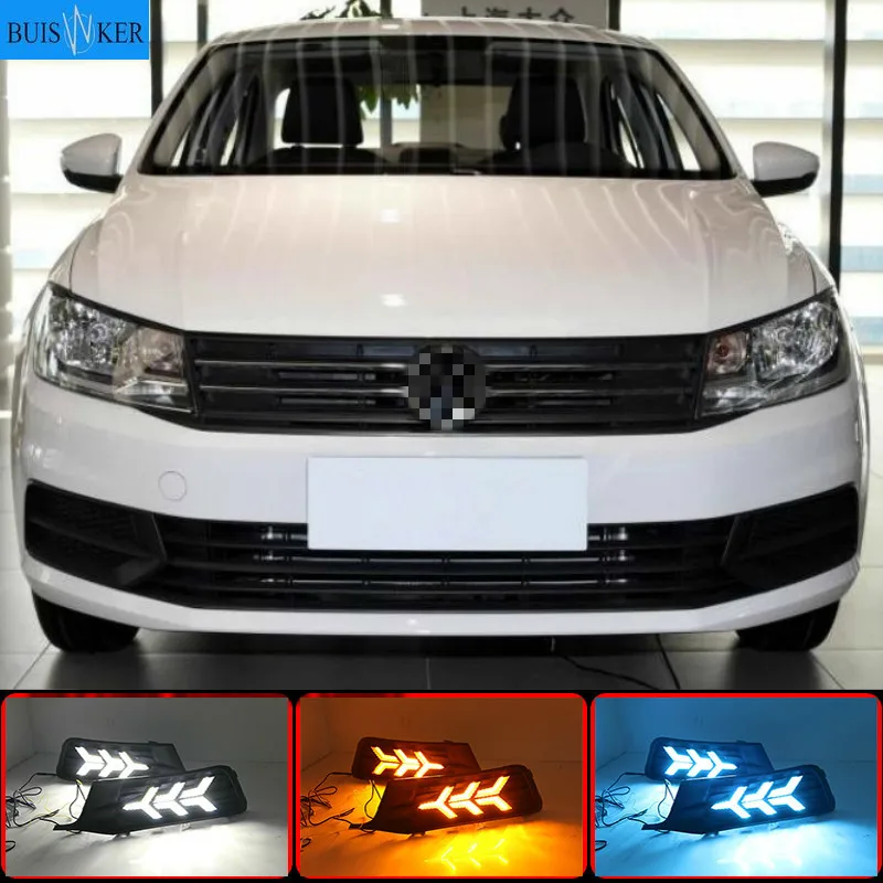 

For Volkswagen Santana Headlight 2016 Headlights LED Headlamp day running light DRL daytime light Head Lamp