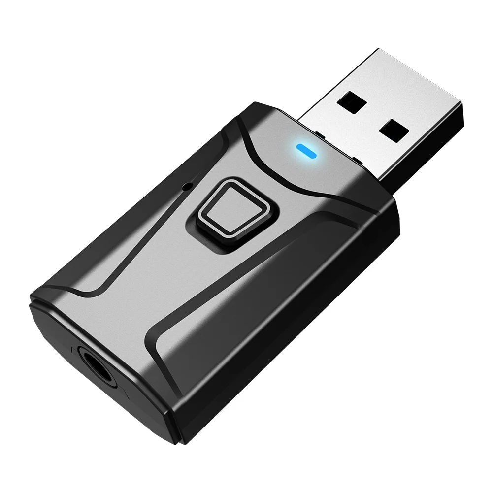 USB 5.0 Bluetooth-compatibele 3,5 mm adapterontvanger Draadloze Bluetooth voor pc Computer Mini Muziek Bluetooth-zender