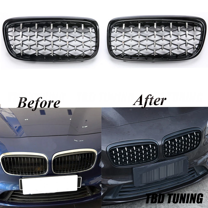 Meteor Shower Style Kindey Grille For BMW 2 Series F45 F46 2015 2016 2017 2018 218i 220i  Front Grills