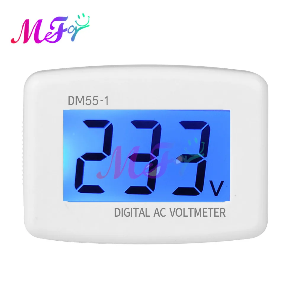 AC 110V 220V Digital Voltmeter EU US Plug Volt Meter Socket Voltage Tester LCD Display Voltage Meter Wall Flat Voltage Meter