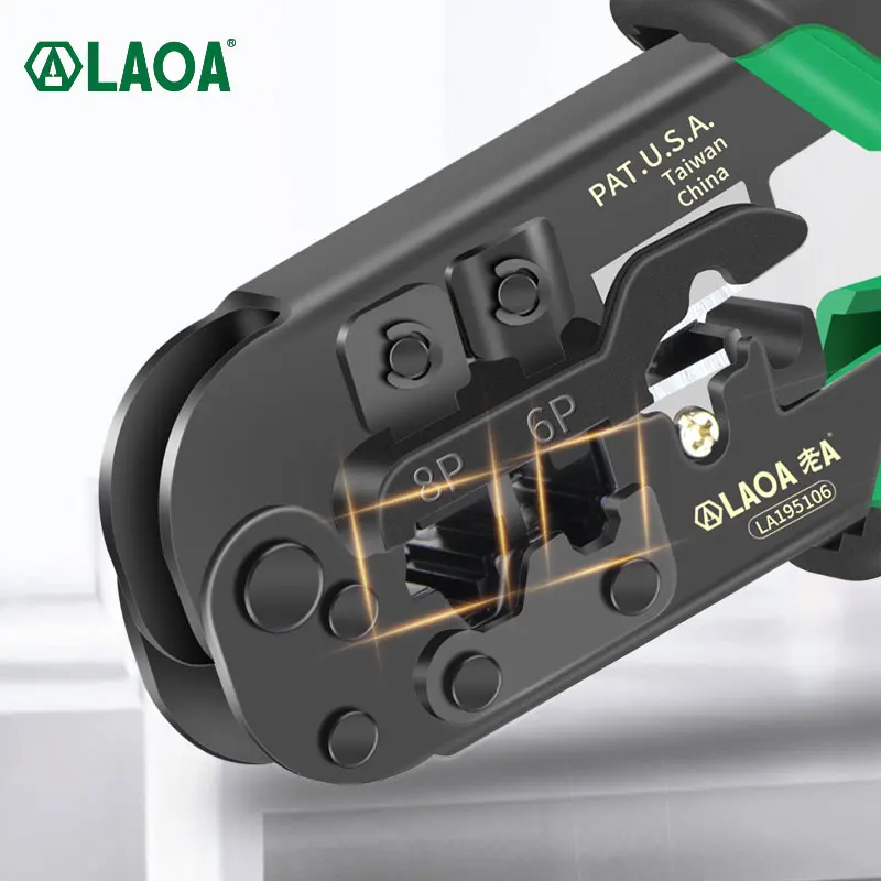 LAOA  4P/6P/8p Multifunction Ratchet Network Pliers Crimping Crimper Crimp Tool Made in Taiwan,China