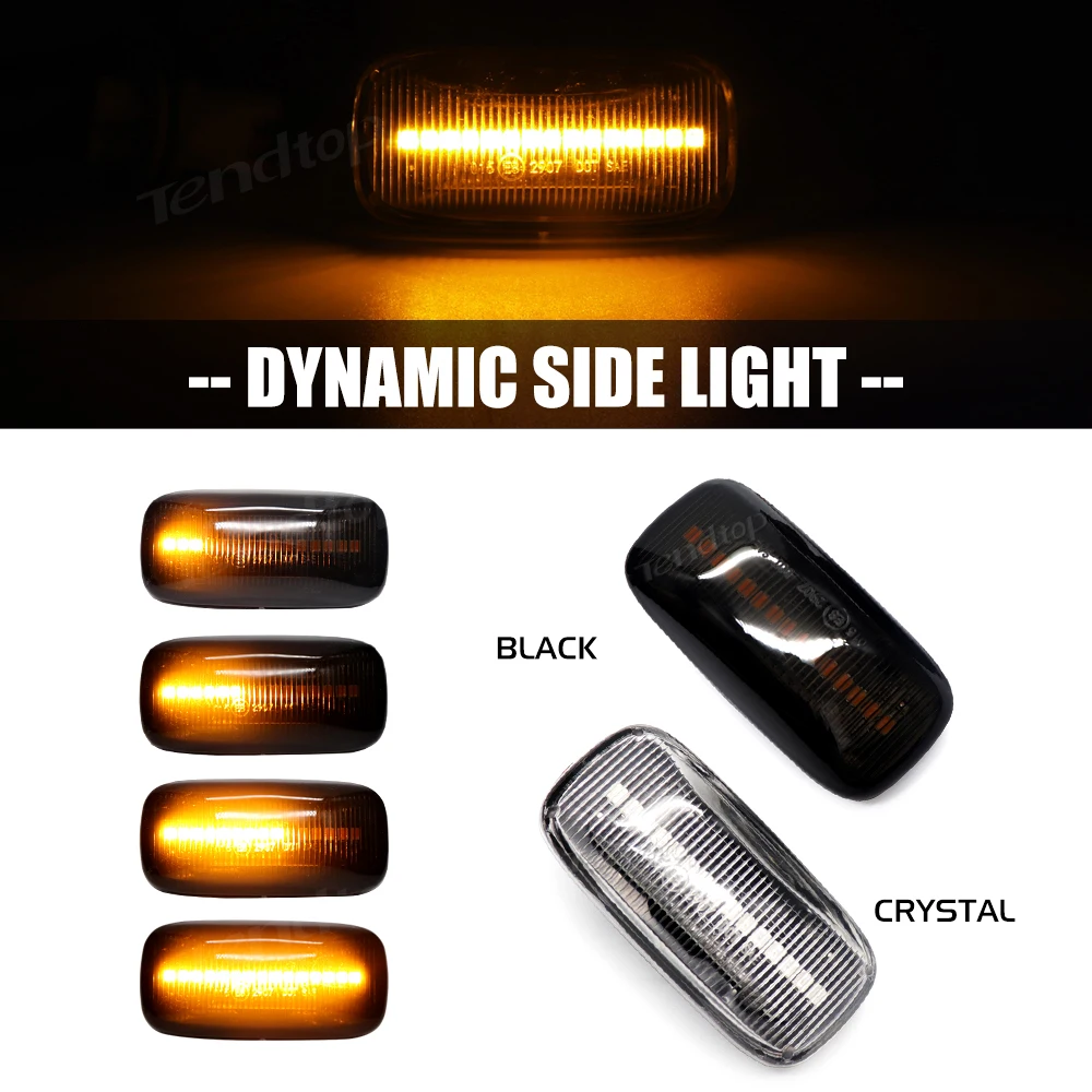 LED Dynamic Blinker Sequential Flashing Turn Side Light Car Assessories For Nissan Skyline R34 Almera N15 N16 Pulsar Maxima QX image 2
