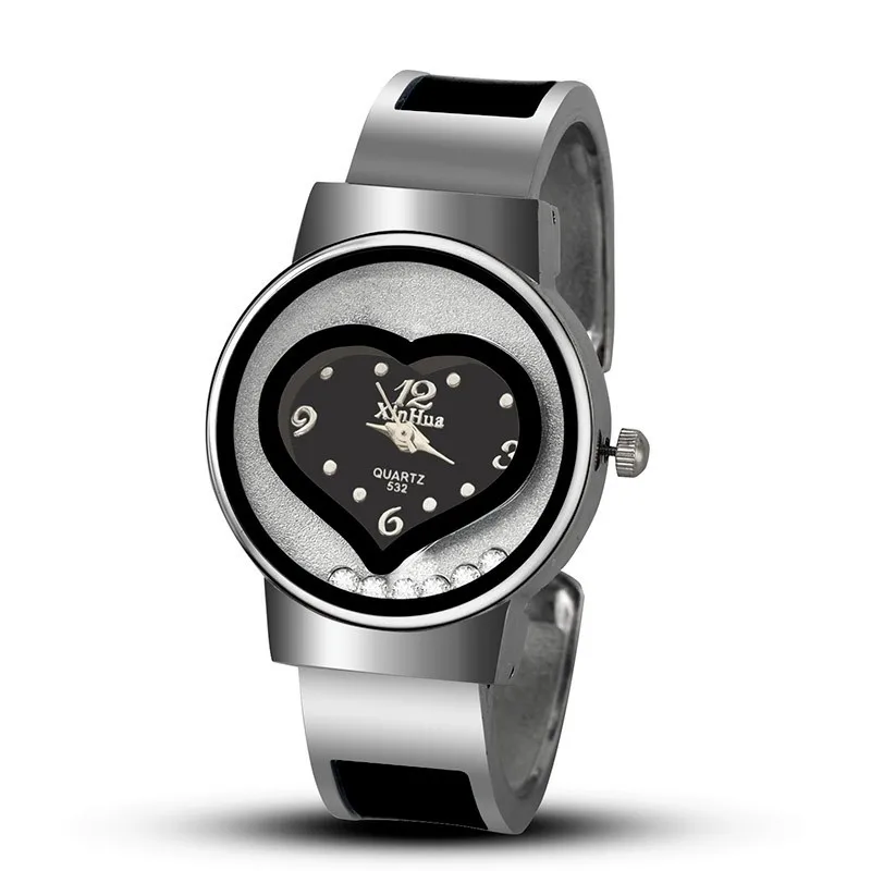 UTHAI CE80 ladies heart-shaped open bracelet watch casual cute ladies quartz watch