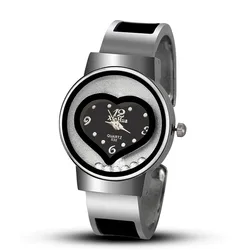 UTHAI CE80 reloj de pulsera abierto en forma de corazón para mujer reloj de cuarzo para mujer lindo informal