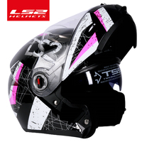 Capacete LS2 FF370 Flip-up Motorcycle Helmets ls2 dual lens modular helmets with sun visor casco moto