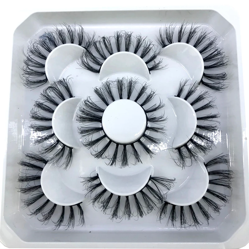 5 Paar flauschige Wimpern 8–25 mm 3D-Nerzwimpern lange dicke natürliche falsche Wimpern Großhandel Wimpern Anbieter Make-up Nerzwimpern – Detail 25