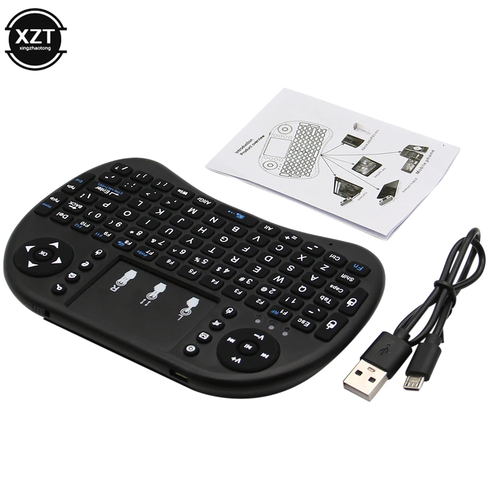 i8 2.4GHz Wireless Keyboard Backlight Air Mouse Remote Control Touchable Handheld for Smart TV Box Desktop PC 7 Color