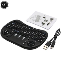 I8 2,4 GHz teclado inalámbrico retroiluminación Air Mouse Control remoto táctil de mano para Smart TV Box PC de escritorio 7 colores