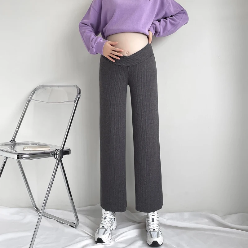 Will fall pregnant women knitting wide-legged pants trousers fashion women wear low-rise trousers trousers pants age season