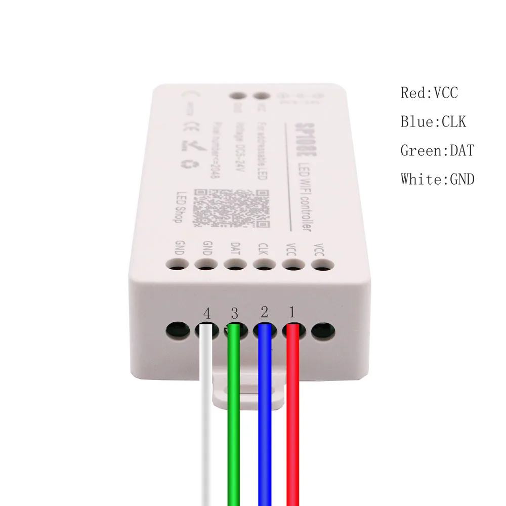 Imagem -02 - Tira Conduzida Controlador Wifi Ws2811 Ws2812b Ws2813 Ws2815 Sk6812 Etc Módulo Led Luz Inteligente App Controle sem Fio Dc524v Sp108e