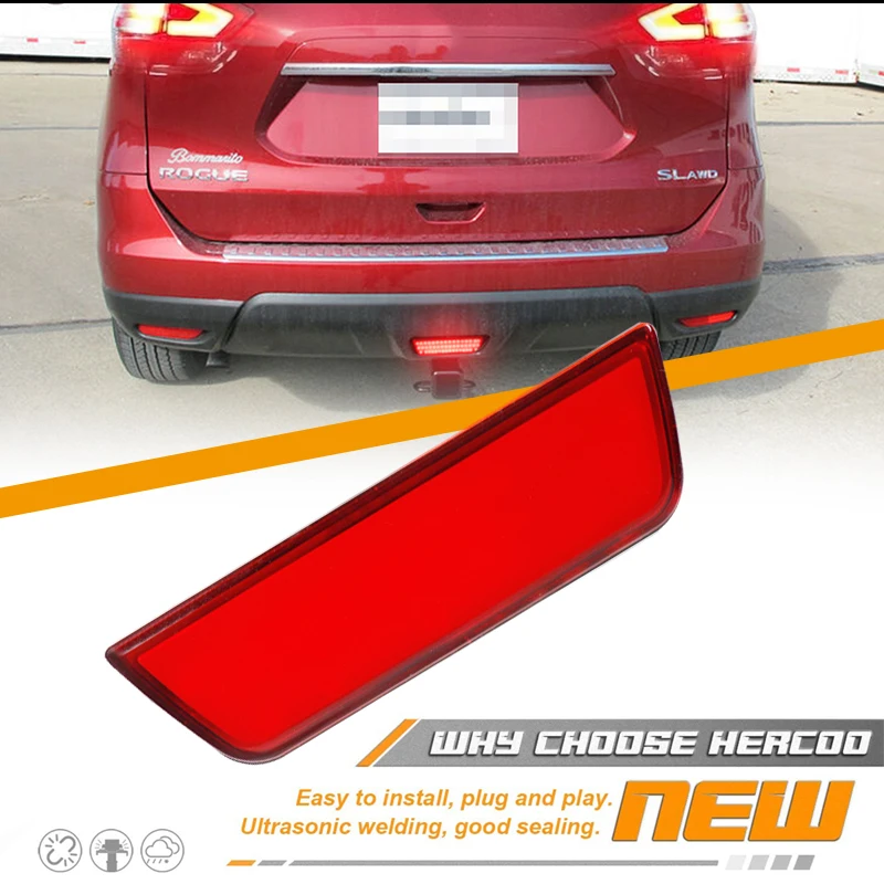 iJDM 3rd LED Rear F1 Style stroboskopowy zestaw tylnych świateł przeciwmgielnych LED do Nissana Juke Rogue Murano LED Rear Fog, Tail/Brake 12V Red