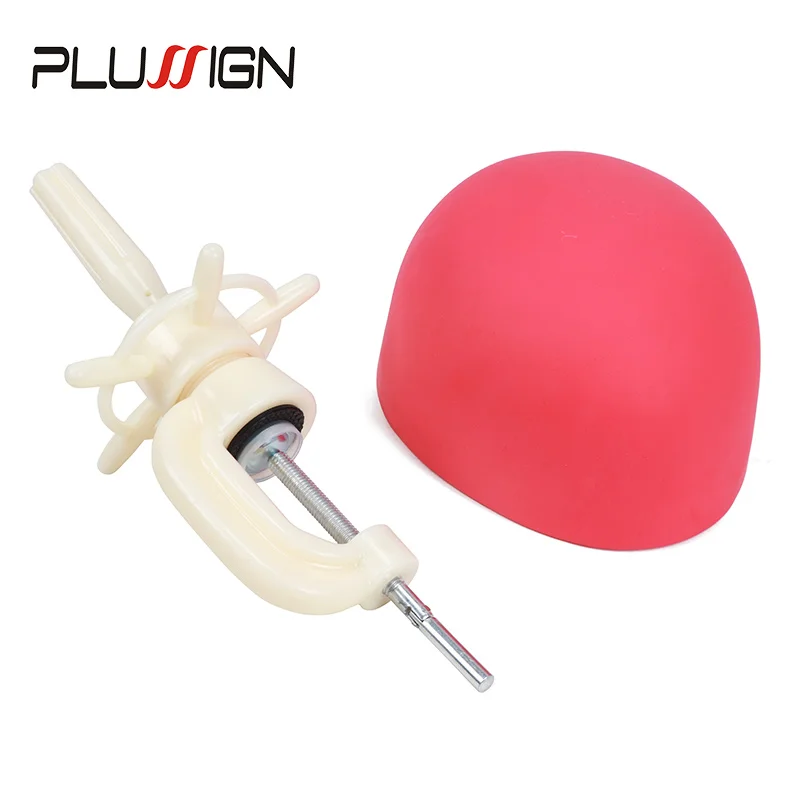 Silicon Ventilating Hand-Woven Half Head With Table Clamp Mannequin Head With Stand White Color Top Quality S L Two Size Head