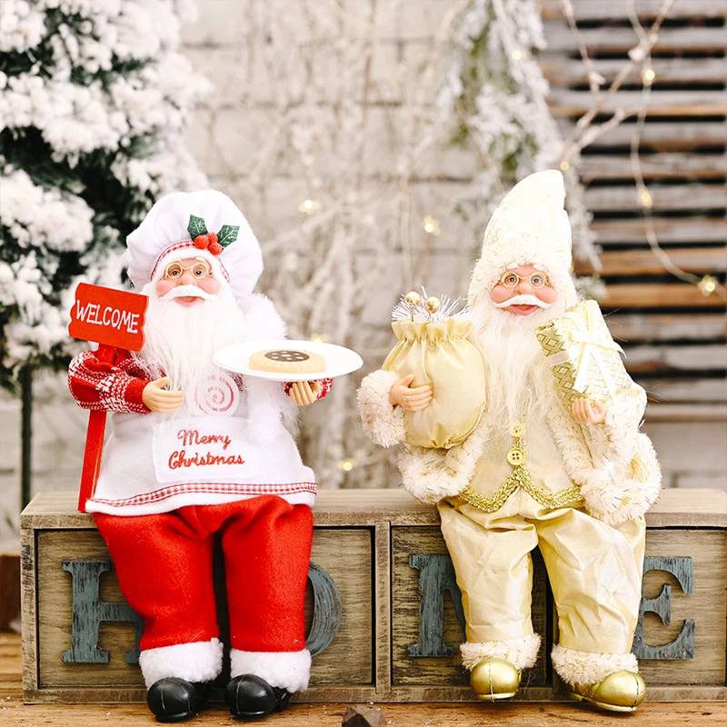 QIFU Santa Claus Christms Ornaments Merry Christmas Decor for Home 2024 Navidad Christmas Gift Xams Decor Happy New Year 2025