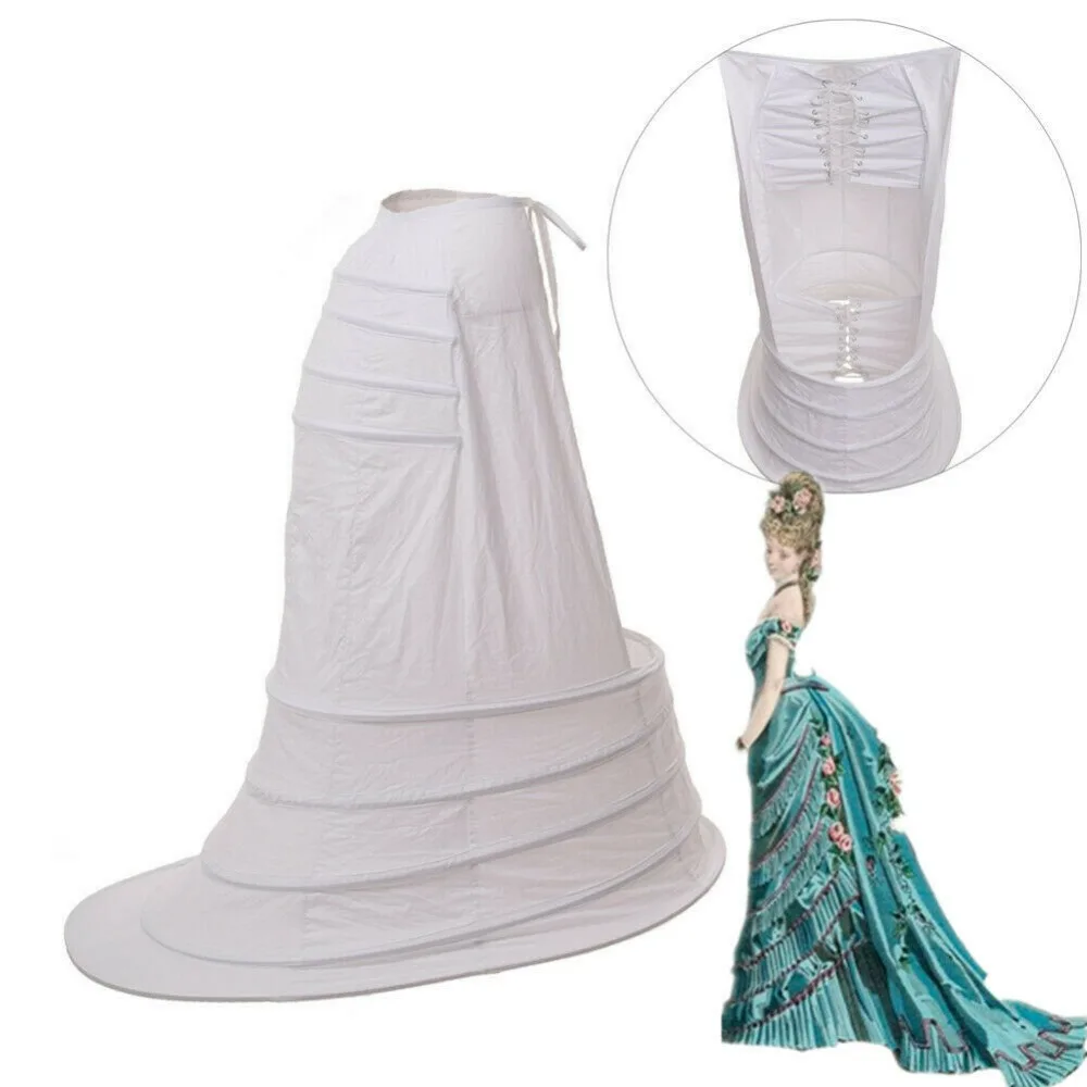 Hoop Cage Skirt Bustle Petticoat Elizabethan Victorian Dress Slip Crinoline Underskirt