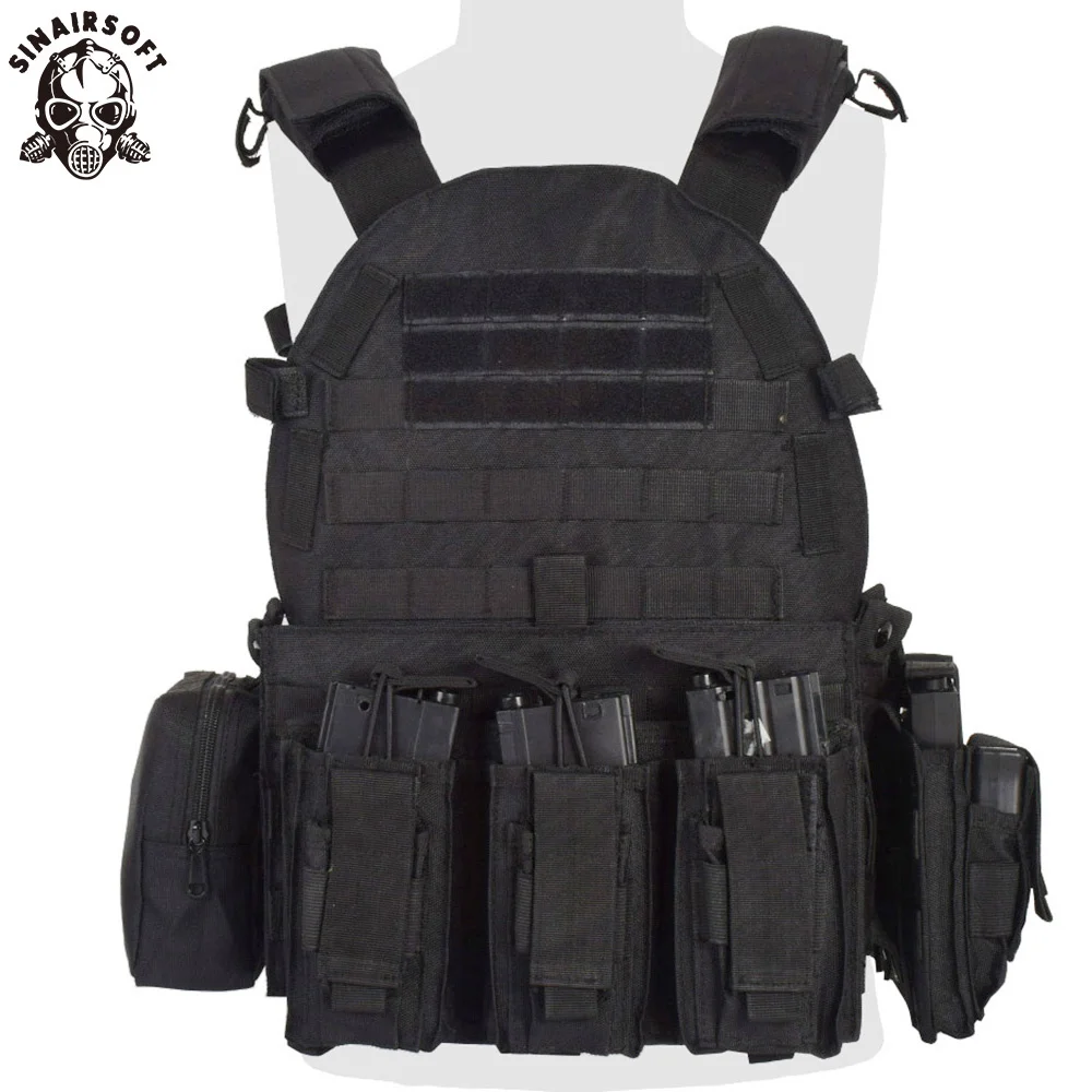 

SINAIRSOFT Tactical Vest Airsoft Outdoor Hunting Assault CS Civilian Molle Dump Combat Magazine Pouch Body Vest LY1807