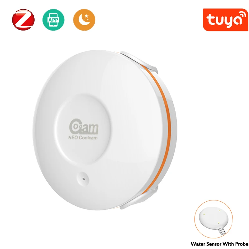 

Zigbee 3.0 Tuya Water Sensor Flood Sensor Smart Home Battery Powered Water Sensor Alarm APP Remote Control Works TUYA Smart Hub