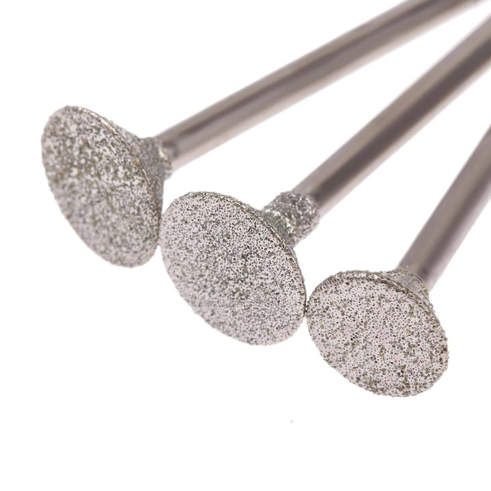 6Pcs Dremel Accesories Diamond Grinding Head Burrs Bits 3mm Shank Jade Stone Carving Polishing Engraving Tool