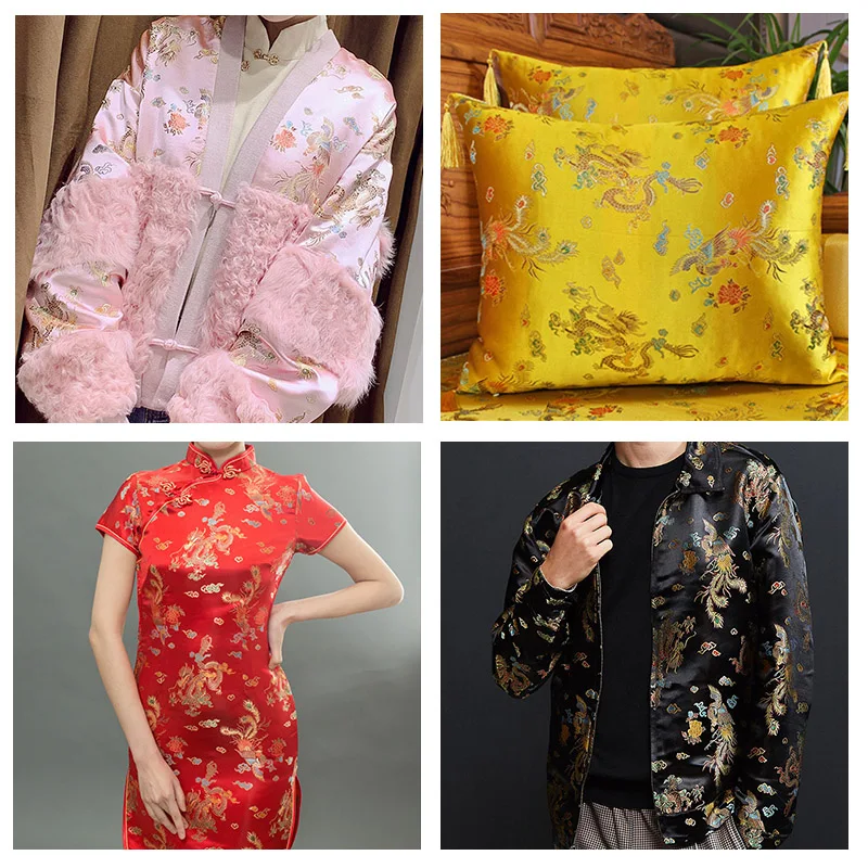 Adamaszku tkaniny brokatowe żakardowe tkaniny chiński styl ubrania vintage materiał do szycia cheongsam i kimono